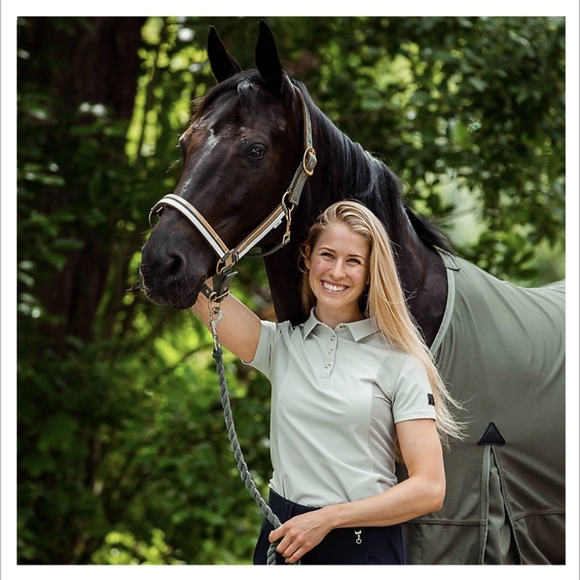 Horze high stretch polo tshirt - Picture 1 of 9